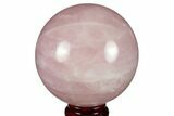 Polished Rose Quartz Sphere - Madagascar #177762-1
